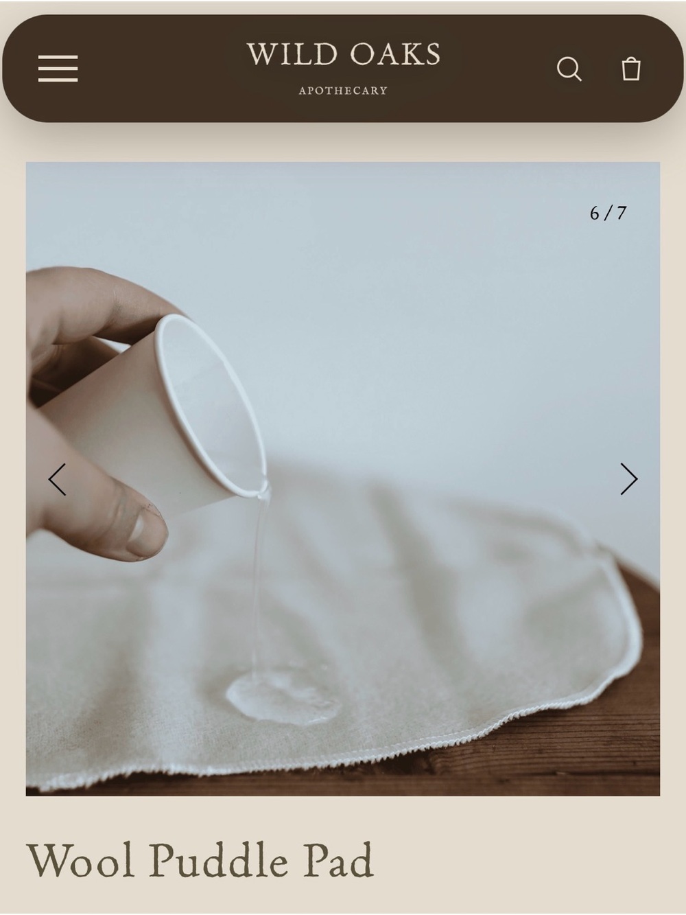 100% Organic Wool Changing Pad - Cream “Puddle Pad” - Picture 9 of 11